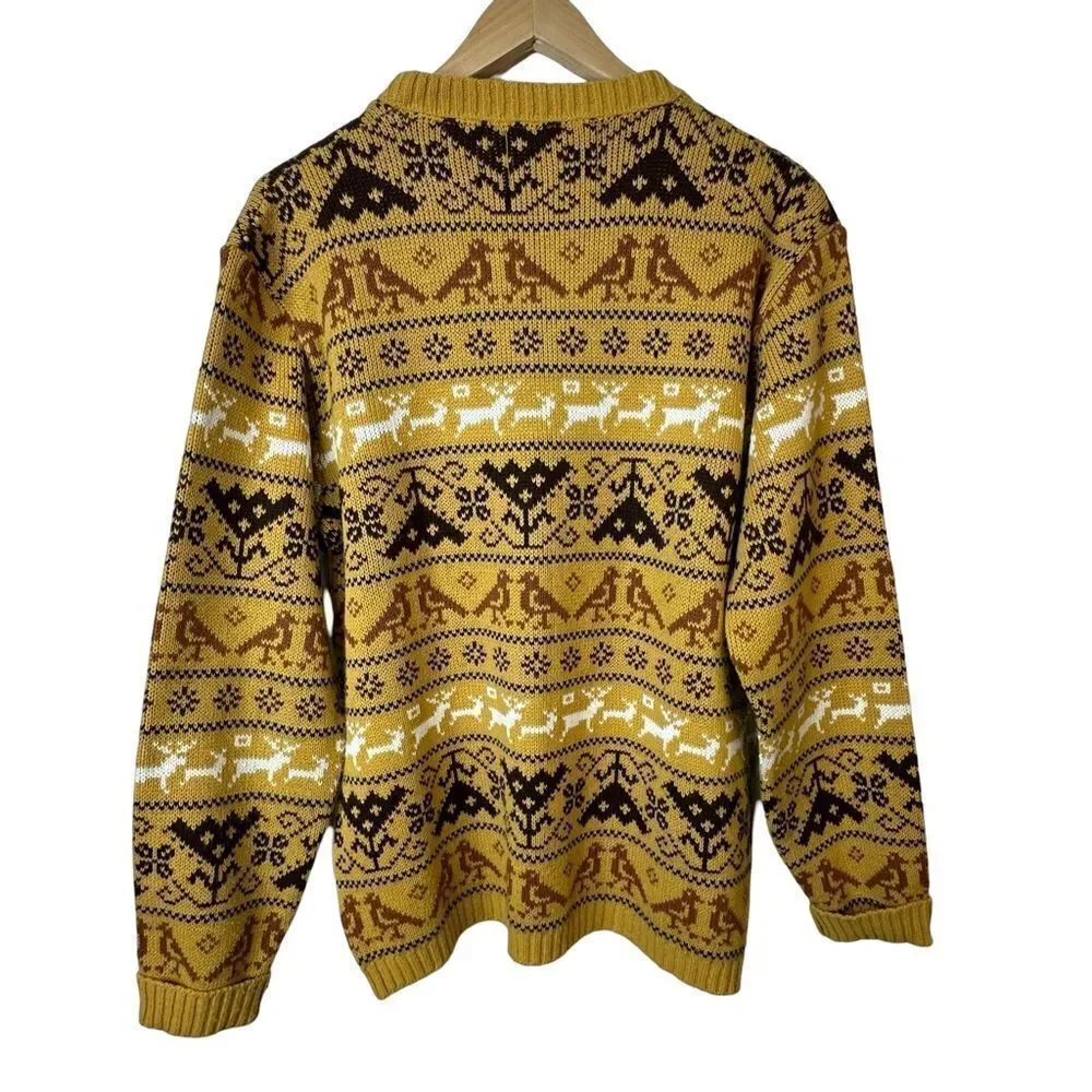 JERSILD Vintage Crewneck Made in Wisconsin Sweater Mustard Men’s Size Large